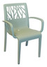 Grosfillex - Vegetal Sage Green Outdoor Stacking Armchair