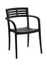 Grosfillex - Vogue Black Outdoor Stacking Armchair