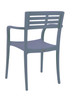 Grosfillex - Vogue Denim Blue Outdoor Stacking Armchair (16 Pack)