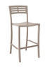 Grosfillex - Vogue French Taupe Outdoor Stacking Barstool