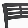 Grosfillex - Vogue Black Outdoor Stacking Sidechair (4 Pack)