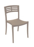 Grosfillex - Vogue French Taupe Outdoor Stacking Sidechair