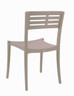 Grosfillex - Vogue French Taupe Outdoor Stacking Sidechair (4 Pack)