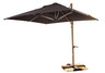 Grosfillex - Windmaster 10' Charcoal Cantilever Recacril® Fabric Square Umbrella