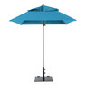 Grosfillex - Windmaster 6.5' Sky Blue Recacril® Fabric Square Umbrella