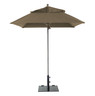 Grosfillex - Windmaster 6.5' Taupe Recacril® Fabric Square Umbrella