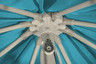 Grosfillex - Windmaster 6.5' Turquoise Recacril® Fabric Square Umbrella