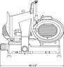 Berkel - 9" Manual Gravity Feed Meat Slicer - 1/4 hp
