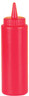 Johnson-Rose - 16 Oz. Wide Mouth Red Plastic Squeeze Bottle - 6908
