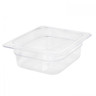 Williams- 1/6 Size Clear Polycarbonate Food Pan - 2.5" Deep