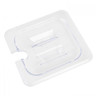 WFE - 1/6 Size Clear Polycarbonate Food Pan Lid With Handle