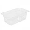 Williams- 1/4 Size Clear Polycarbonate Food Pan - 4" Deep