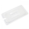 Williams- 1/3 Size Slotted Clear Polycarbonate Food Pan Lid With Handle