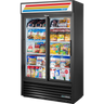 True - 47" Black Refrigerated Merchandiser w/ 2 Glass Sliding Doors - GDM-41SL-HC-LD