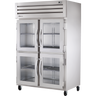 True - Spec Series 52" Stainless Steel Heated Cabinet w/ 4 Glass Half Swing Doors - STG2H-4HG