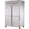 True - Spec Series 52" Stainless Steel Freezer w/ 4 Solid Half Swing Doors - STA2F-4HS-HC