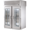 True - Spec Series 68" Stainless Steel Roll-Thru Refrigerator w/ Glass Front/Solid Rear Swing Doors - STR2RRT-2G-2S