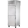 True - Spec Series 27.5" Stainless Steel Pass-Thru Refrigerator w/ Solid Half Front/Glass Rear Swing Doors - STG1RPT-2HS-1G-HC
