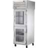 True - Spec Series 27.5" Pass-Thru Half Glass Front / Solid Rear Door Refrigerator - STG1RPT-2HG-1S-HC