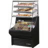 True - Thac Series 36" Black Open Air Refrigerated Merchandiser - THAC-36DG-HC-LD