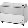 True - 49" White Milk Cooler w/ Stainless Steel Interior - TMC-49-SS-HC