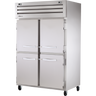True - Spec Series 52" Stainless Steel Refrigerator/Freezer w/ Solid Swing Half Doors - STA2DT-4HS