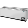 True - 95" Stainless Steel Bottle Cooler w/ 3 Solid Slide Lids - TD-95-38-S-HC