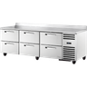 True - Spec Series 93" Stainless Steel Worktop Refrigerator w/ 6 Drawers - TWT-93D-6-HC-SPEC3