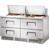 True - 64" Mega Top Refrigerated Prep Table w/ 4 Drawers & 24 Pans - TFP-64-24M-D-4