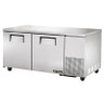 True - 67" 2 Solid Door Undercounter Freezer