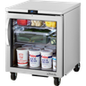 True - Spec Series 27" Stainless Steel Undercounter Refrigerator w/ 1 Glass Door - TUC-27G-HC-SPEC3