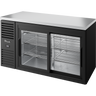 True - 60" Black Back Bar Refrigerator w/ 2 Sliding Glass Doors - TBR60-RISZ1-L-B-11-1
