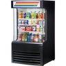 True - 30" Black Open Air Refrigerated Merchandiser - TAC-14GS-LD