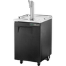 True - 24" Black Refrigerated Beer Dispenser w/ 1 Tap and 1 Solid Door - TDD-1-HC
