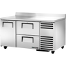 True - 60" Stainless Steel Worktop Refrigerator w/ 1 Door & 2 Drawers - TWT-60-32D-2-HC