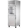 True - Spec Series 27.5" Stainless Steel Refrigerator w/ Glass/Solid Half Swing Doors - STG1R-1HG/1HS-HC
