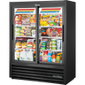 True - 47" Black Refrigerated Merchandiser w/ 2 Sliding Glass Doors - GDM-41SL-60-HC-LD
