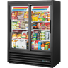 True - 47" Black Refrigerated Merchandiser w/ 2 Sliding Glass Doors - GDM-41SL-60-HC-LD