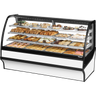 True - 77" White Dry Merchandising Display Case w/ White Interior - TDM-DC-77-GE/GE-W-W