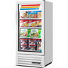 True - 25" White Merchandiser Freezer w/ 1 Swing Glass Door - GDM-10F-HC-TSL01