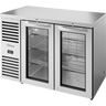 True - 48" Stainless Steel Back Bar Refrigerator w/ 2 Glass Swing Doors - TBR48-RISZ1-L-S-GG-1