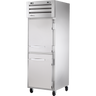 True - Spec Series 27.5" Stainless Steel Refrigerator/Freezer w/ Solid Half Swing Doors - STR1DTA-2HS-HC