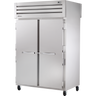 True - Spec Series 52" Pass-Thru Stainless Steel Refrigerator w/ Solid Front & Glass Back Swing Doors - STR2RPT-2S-2G-HC