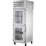 True - Spec Series 27.5" Stainless Steel Pass-Thru Refrigerator w/ Half Glass Front/Glass Rear Swing Doors - STR1RPT-2HG-1G-HC