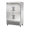 True - T-Series 54" Stainless Steel Refrigerator w/ 4 Solid Half Swing Doors - T-49-4-HC