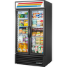 True - 39" Black Refrigerated Merchandiser w/ 2 Glass Swing Doors - GDM-35-HC-TSL01