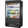 True - 48" Black Open Air Refrigerated Merchandiser w/ White Interior - TOAM-48-HC-NSL01