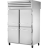 True - Spec Series 52" Stainless Steel Pass-Thru Refrigerator w/ Solid Half Swing Doors - STA2RPT-4HS-2S-HC