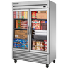 True - TS Series 54" Stainless Steel Freezer w/ 2 Glass Swing Doors - TS-49FG-HC-FGD01