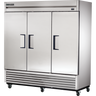 True - TS Series 78" Stainless Steel Refrigerator w/ 3 Solid Swing Doors - TS-72-HC